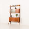 Scandinavian free standing teak wall unit model Ergo by John Texmon, Norway 1960s