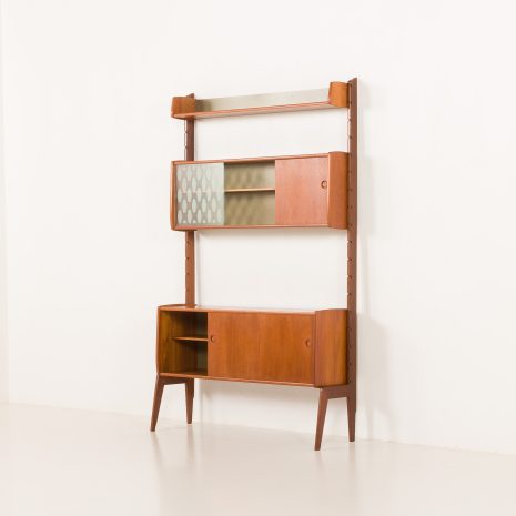 25306 Scandinavian free standing teak wall unit model Ergo by John Texmon, Norway 1960s-4 25306 Scandinavian free standing teak wall unit model Ergo by John Texmon, Norway 1960s-4