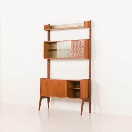 25306 Scandinavian free standing teak wall unit model Ergo by John Texmon, Norway 1960s-6 25306 Scandinavian free standing teak wall unit model Ergo by John Texmon, Norway 1960s-6