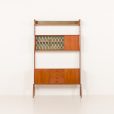 25306 Scandinavian free standing teak wall unit model Ergo by John Texmon, Norway 1960s-8