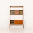 25306 Scandinavian free standing teak wall unit model Ergo by John Texmon, Norway 1960s-9