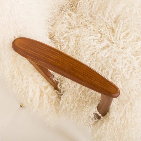 25312 Scandinavian mid century armchair in long hair sheepskin, 1960s-14 25312 Scandinavian mid century armchair in long hair sheepskin, 1960s-14