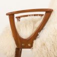 25312 Scandinavian mid century armchair in long hair sheepskin, 1960s-15