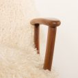 25312 Scandinavian mid century armchair in long hair sheepskin, 1960s-16