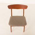 25320.3 Danish mid century teak side chair in recycled wool, 1960s-11