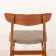 25320.3 Danish mid century teak side chair in recycled wool, 1960s-15