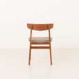 25320.3 Danish mid century teak side chair in recycled wool, 1960s-6