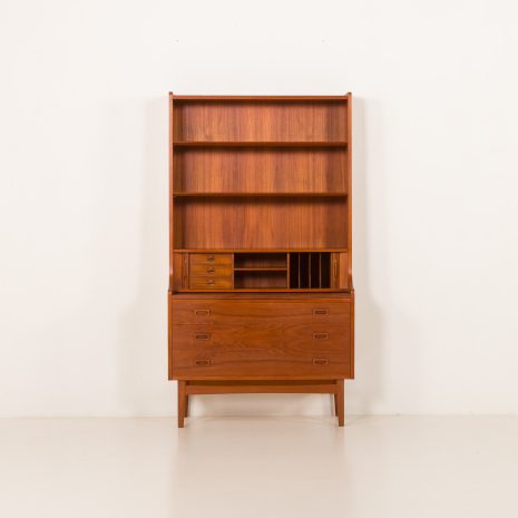 25325 Johannes Sorth for Nexo, bookcase with secretaire, Denmark, 1957-8 25325 Johannes Sorth for Nexo, bookcase with secretaire, Denmark, 1957-8
