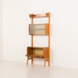 25328 Scandinavian mid century free standing wall unit with audio apliances cabinet, 1960s-3