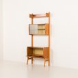 25328 Scandinavian mid century free standing wall unit with audio apliances cabinet, 1960s-4