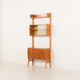 25328 Scandinavian mid century free standing wall unit with audio apliances cabinet, 1960s-5