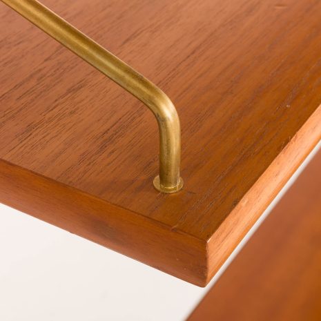 25329 Scandinavian mid century teak free standing wall unit, 1960s-10 25329 Scandinavian mid century teak free standing wall unit, 1960s-10