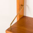25329 Scandinavian mid century teak free standing wall unit, 1960s-11