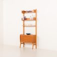 Scandinavian mid century teak free standing wall unit, 1960s