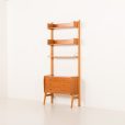 25329 Scandinavian mid century teak free standing wall unit, 1960s-3