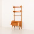 25329 Scandinavian mid century teak free standing wall unit, 1960s-4