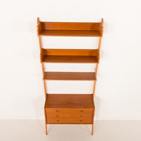 25329 Scandinavian mid century teak free standing wall unit, 1960s-6 25329 Scandinavian mid century teak free standing wall unit, 1960s-6