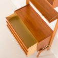 25329 Scandinavian mid century teak free standing wall unit, 1960s-7