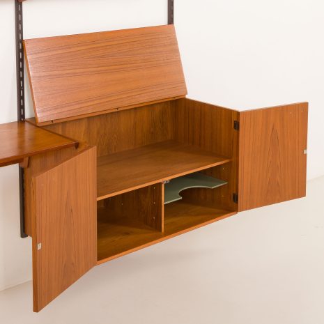 25355 Kai Kristiansen home office shelving unit in teak for FM Mobler, 1960s-9 25355 Kai Kristiansen home office shelving unit in teak for FM Mobler, 1960s-9