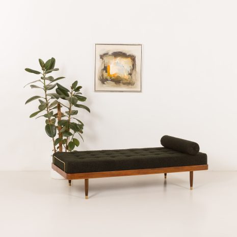 25259 Scandinavian mid century modern daybed in the style of Hans Wegner, 1960s-1 lit de jour moderne du milieu du siècle