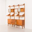 25290 Scandinavian mid century modern free standing teak wall unit by Eidsvoll Møbelfabrikk,Norway, 1970s-4