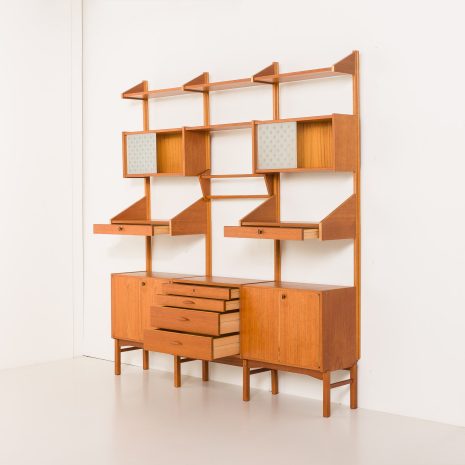 25290 Scandinavian mid century modern free standing teak wall unit by Eidsvoll Møbelfabrikk,Norway, 1970s-4 25290 Scandinavian mid century modern free standing teak wall unit by Eidsvoll Møbelfabrikk,Norway, 1970s-4