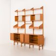 25290 Scandinavian mid century modern free standing teak wall unit by Eidsvoll Møbelfabrikk,Norway, 1970s-5