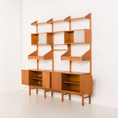 25290 Scandinavian mid century modern free standing teak wall unit by Eidsvoll Møbelfabrikk,Norway, 1970s-5 25290 Scandinavian mid century modern free standing teak wall unit by Eidsvoll Møbelfabrikk,Norway, 1970s-5