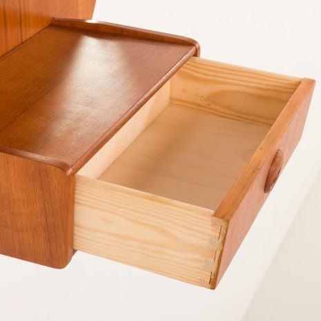 25293 Rare mid century modern Scandinavian mirror with a console and a light, 1950s-8 25293 Rare mid century modern Scandinavian mirror with a console and a light, 1950s-8