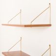 25294 Set of 2 mid century Danish teak floating shelves, 1960s-9