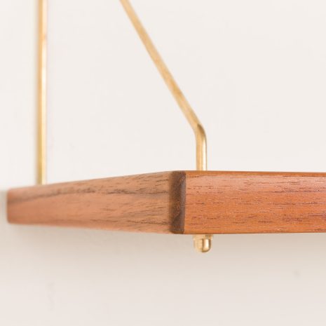 25295 Set of 2 Danish mid century teak floating shleves, 1960s-5 25295 Set of 2 Danish mid century teak floating shleves, 1960s-5