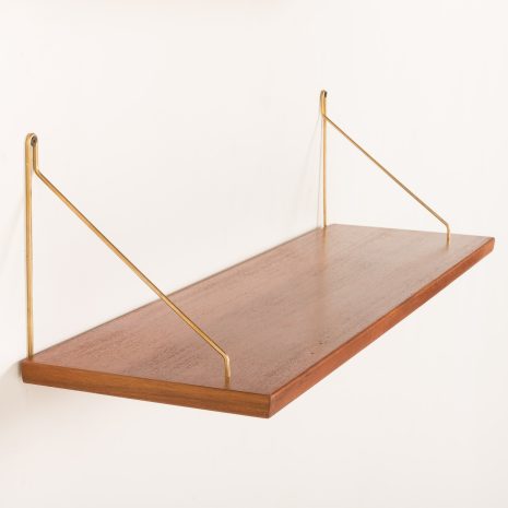 25295 Set of 2 Danish mid century teak floating shleves, 1960s-6 25295 Set of 2 Danish mid century teak floating shleves, 1960s-6