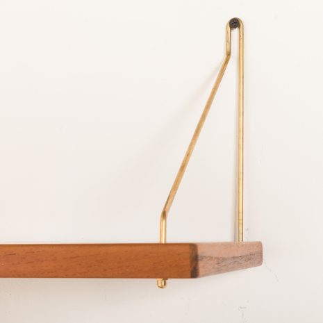 25295 Set of 2 Danish mid century teak floating shleves, 1960s-8 25295 Set of 2 Danish mid century teak floating shleves, 1960s-8