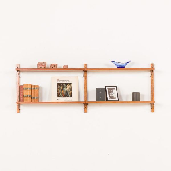 upcycled teak shelving unit