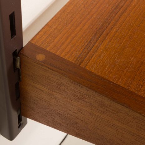 25310 Kai kristiansen teak wall unit with a console for FM Mobler, 1960s-12 25310 Kai kristiansen teak wall unit with a console for FM Mobler, 1960s-12