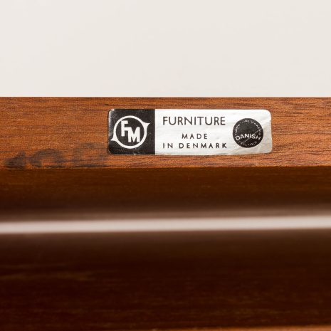 25310 Kai kristiansen teak wall unit with a console for FM Mobler, 1960s-14 25310 Kai kristiansen teak wall unit with a console for FM Mobler, 1960s-14