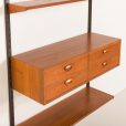 25310 Kai kristiansen teak wall unit with a console for FM Mobler, 1960s-7
