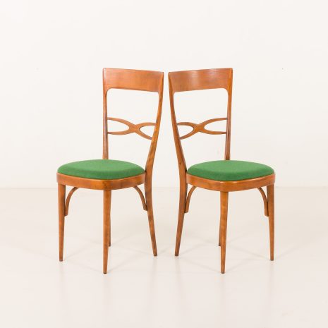 25321 Włoskie krzesła z połowy wieku z orzecha włoskiego i wełny w stylu Carlo Di Carli, 1950-11 25321 Włoskie krzesła z połowy wieku z orzecha włoskiego i wełny w stylu Carlo Di Carli, 1950-11