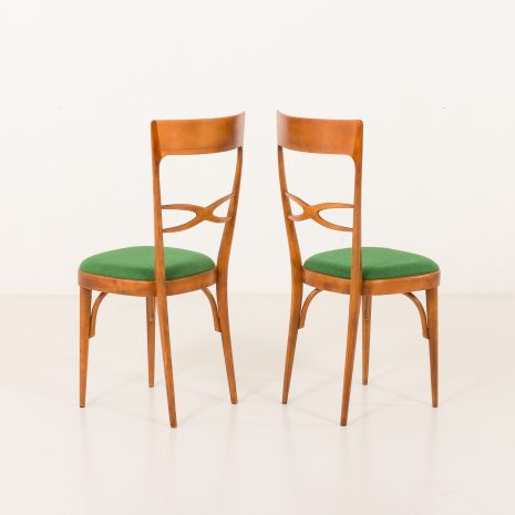 25321 Włoskie krzesła z połowy wieku z orzecha włoskiego i wełny w stylu Carlo Di Carli, 1950-13 25321 Włoskie krzesła z połowy wieku z orzecha włoskiego i wełny w stylu Carlo Di Carli, 1950-13