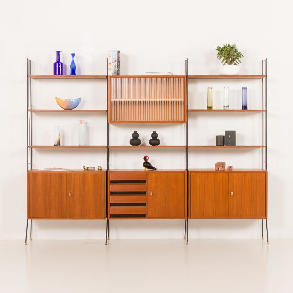 mid-century teak wall-unit