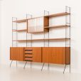 25331 Italian mid century teak wall unit, 1950s-16