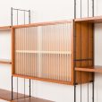 25331 Italian mid century teak wall unit, 1950s-18