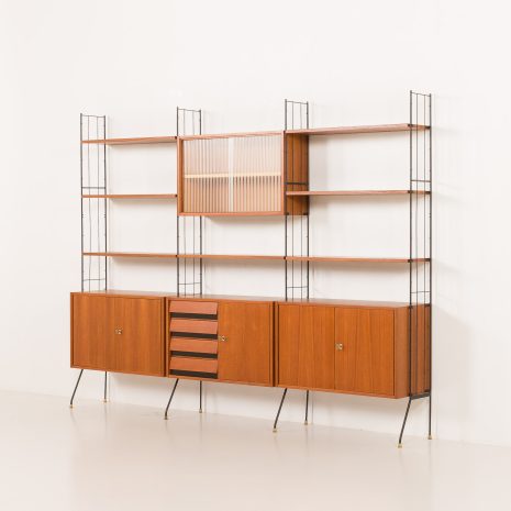 25331 Italian mid century teak wall unit, 1950s-3 25331 Italian mid century teak wall unit, 1950s-3