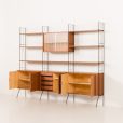 25331 Italian mid century teak wall unit, 1950s-5