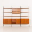 25331 Italian mid century teak wall unit, 1950s-7