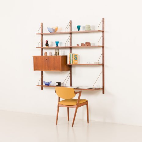 25334 Danish home office wall unit in the style of Poul Cadovius, 1960s-3 25334 Danish home office wall unit in the style of Poul Cadovius, 1960s-3