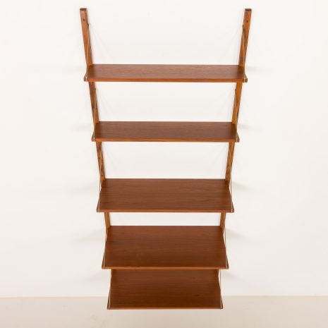 25338 Scandinavian mid century teak shleving unit, 5 shelves, Sweden 1960s-5 25338 Scandinavian mid century teak shleving unit, 5 shelves, Sweden 1960s-5