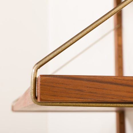 25338 Scandinavian mid century teak shleving unit, 5 shelves, Sweden 1960s-8 25338 Scandinavian mid century teak shleving unit, 5 shelves, Sweden 1960s-8