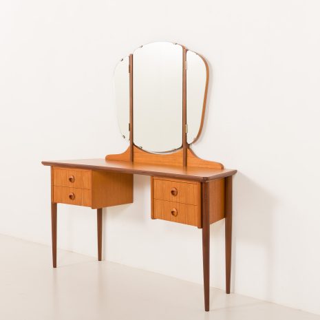 25343 Scandinavian mid century dressing table with adjustable mirrors, 1960s-12 25343 Scandinavian mid century dressing table with adjustable mirrors, 1960s-12