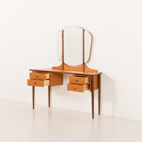 25343 Scandinavian mid century dressing table with adjustable mirrors, 1960s-4 25343 Scandinavian mid century dressing table with adjustable mirrors, 1960s-4